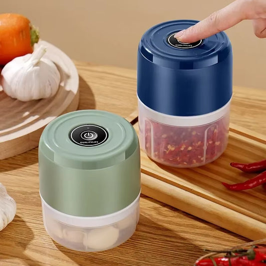 Electric Mini Garlic Chopper and USB Meat Grinder - High-Performance Kitchen Appliance for Efficient Chopping of Garlic, Ginger, and Vegetables
