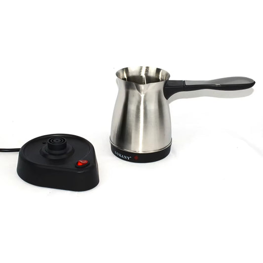 220V Stainless Steel 5-Cup Electric Turkish and Greek Coffee Maker Moka Pot - 2023 Edition