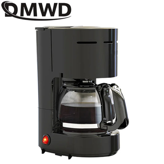 110V Semi-Automatic Electric Drip Coffee Maker - 650ml Home Espresso and Tea Brewing System