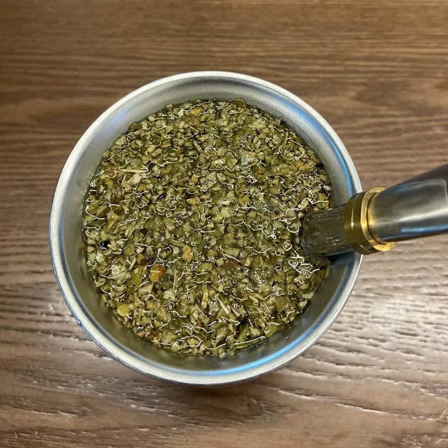 UPORS 8oz Double Wall Stainless Steel Yerba Mate Cup Set - Includes Bombillas and Cleaning Brush