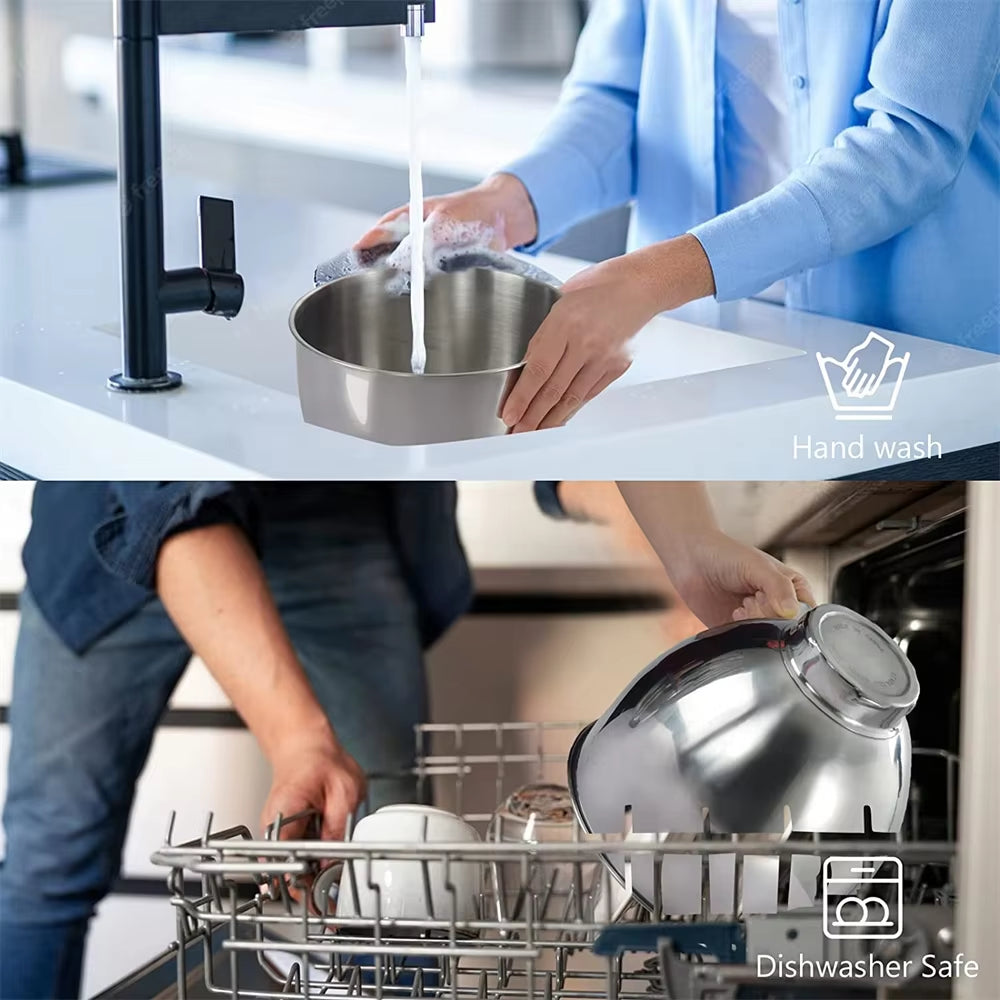 Stainless Steel Mixing Bowl with Handle for KitchenAid Artisan & Classic Series 4.5-5 QT Tilt-Head Mixers