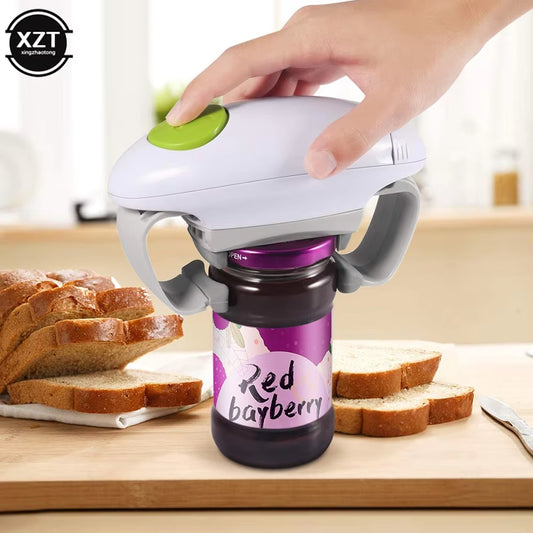 Automatic Electric Can Opener with Smooth Edge for Jars and Bottles - Essential Kitchen Appliance
