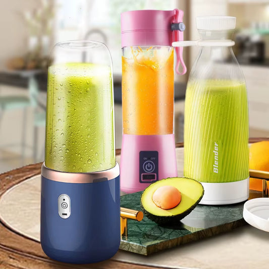 Portable Electric Multi-Fruit Juicer and Blender for Smoothies and Milkshakes - Essential Kitchen Appliance
