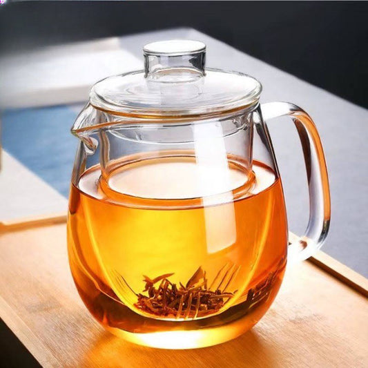 Elegant High-Temperature Resistant Glass Teapot with Infuser - Perfect for Stove Brewing